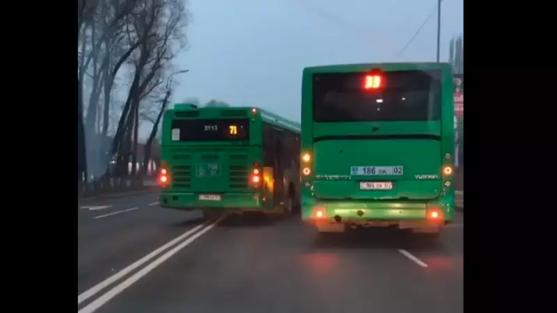 Пересек двойную сплошную: Водителя автобуса наказали в Алматы