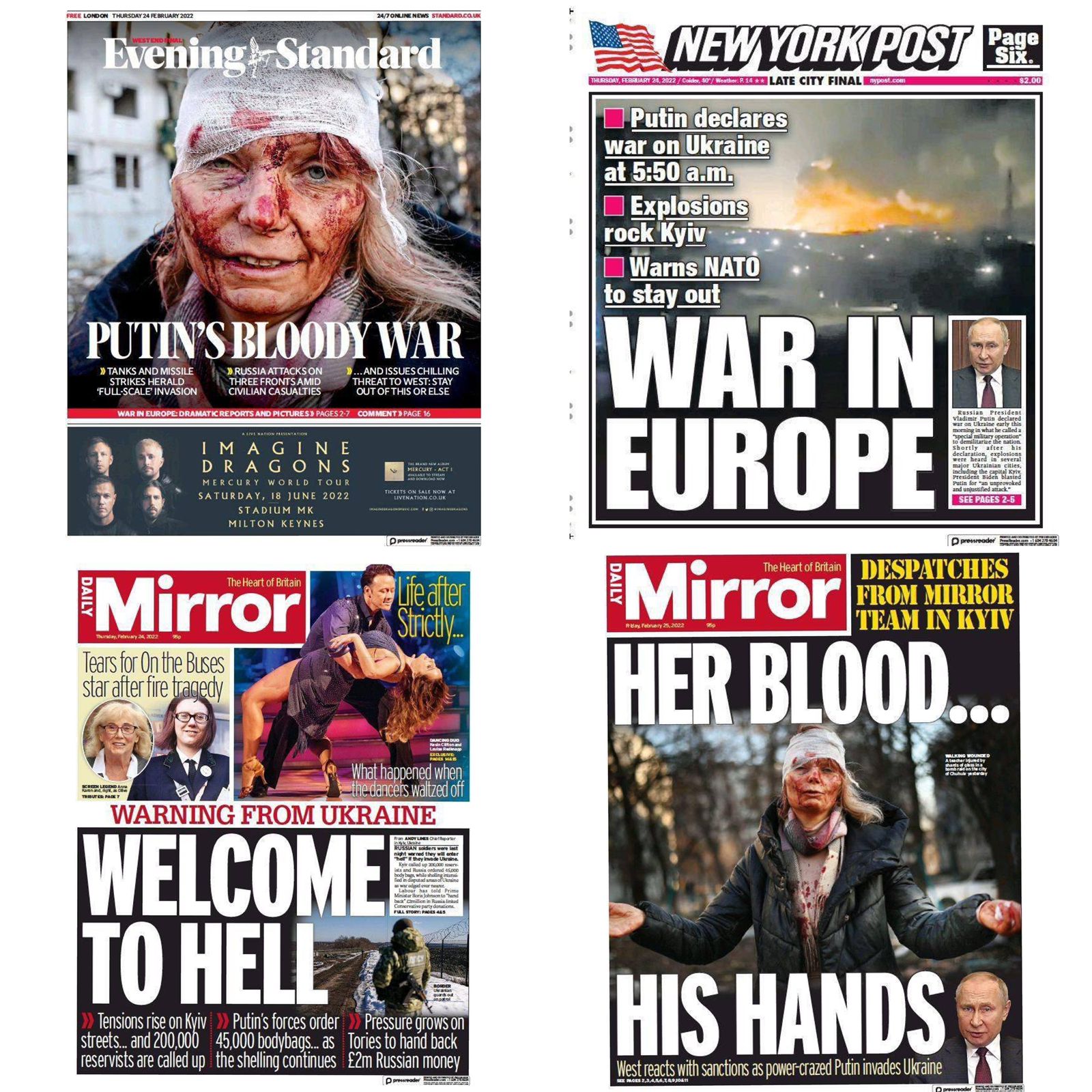 "Добро пожаловать в ад": Заголовки зарубежных СМИ о войне на Украине