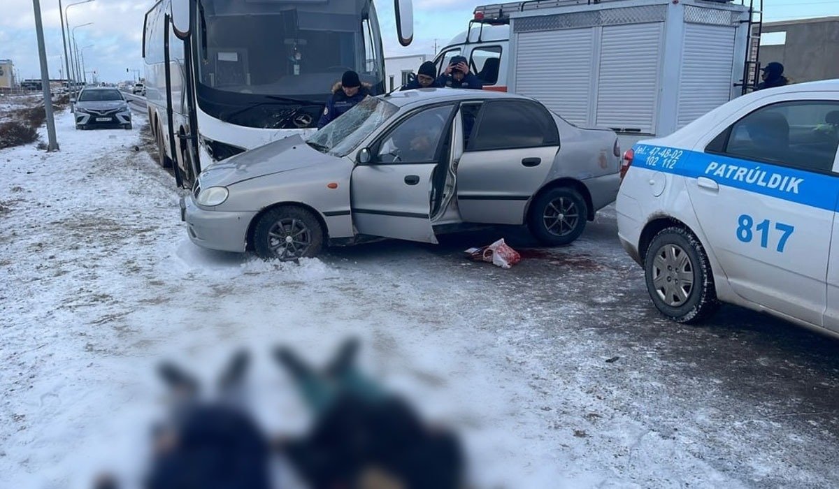 Смертельное ДТП в Мангистау попало на видео