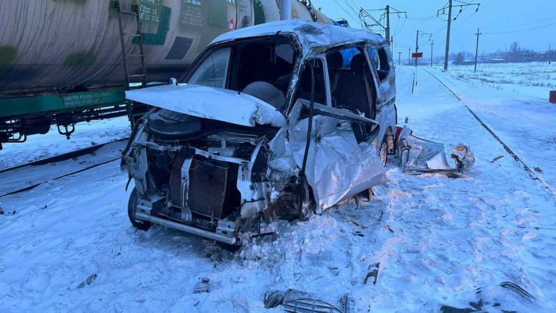 3 человека погибли в ДТП с поездом в Акмолинской области