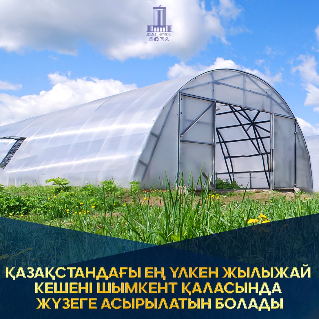 Қазақстандағы ең үлкен жылыжай кешені Шымкент қаласында жүзеге асырылатын болады