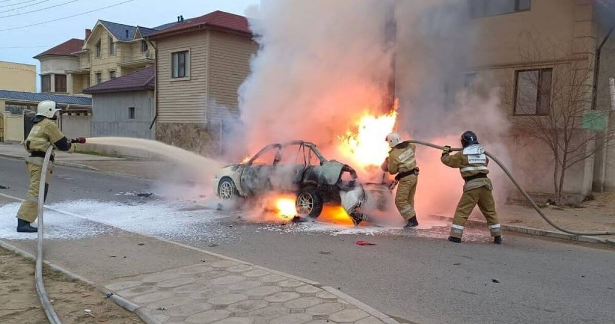 Ақтауда көлік жарылды