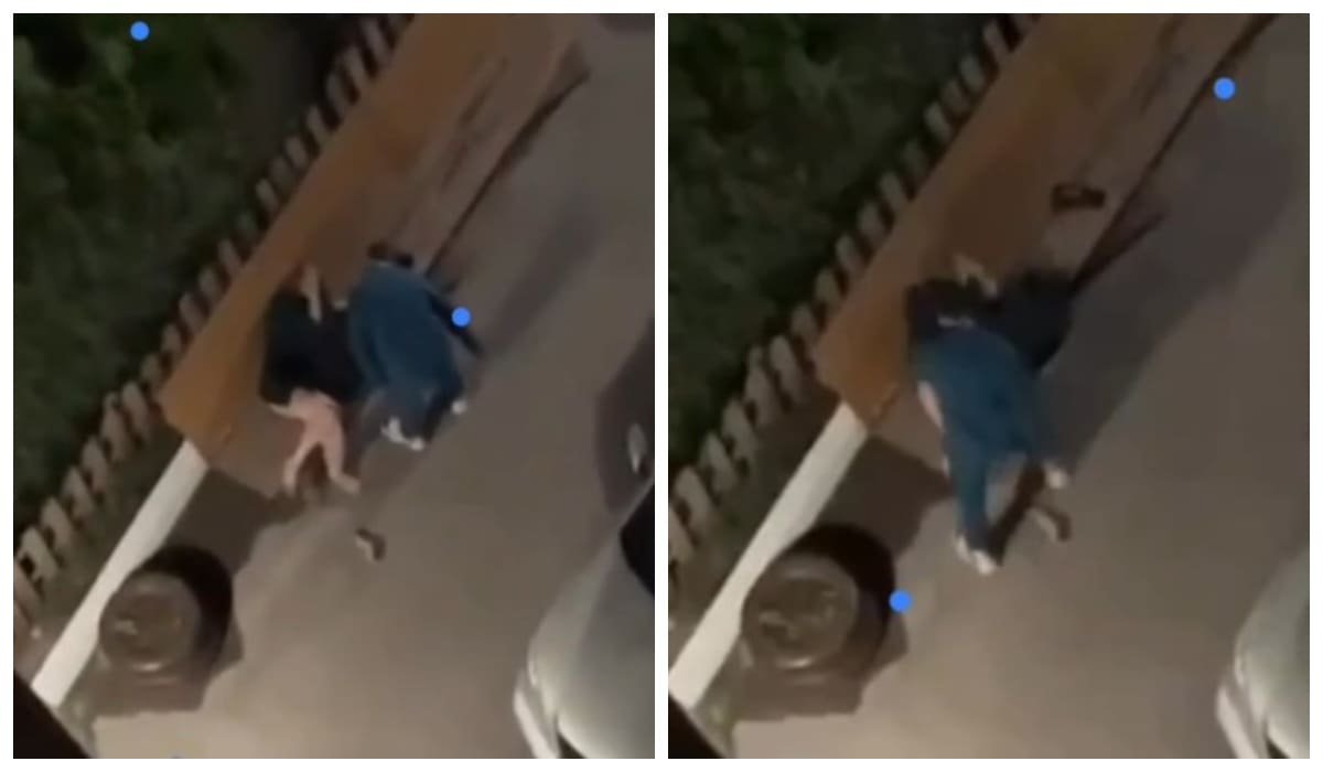 Мужчина жестко избил жену во дворе дома в Павлодаре