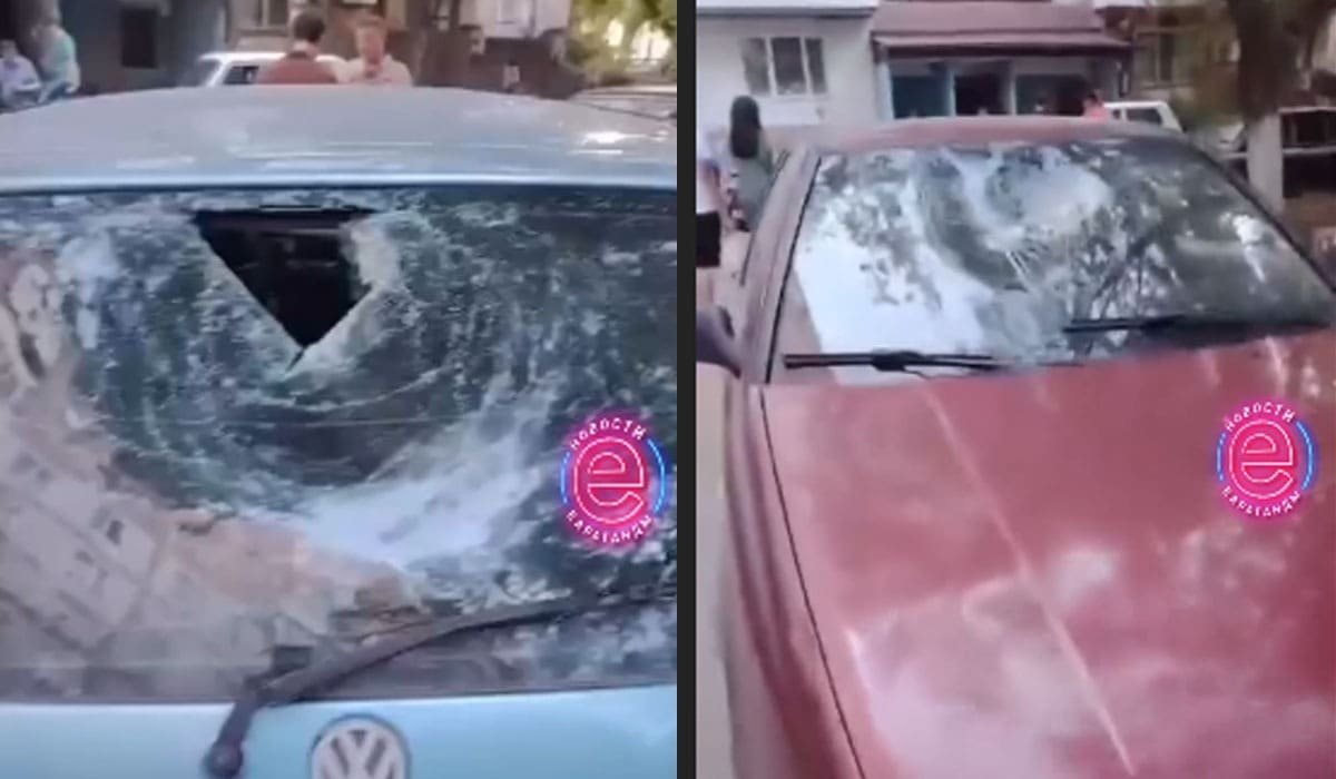 Дебошир разбил стекла автомобилей в Караганде