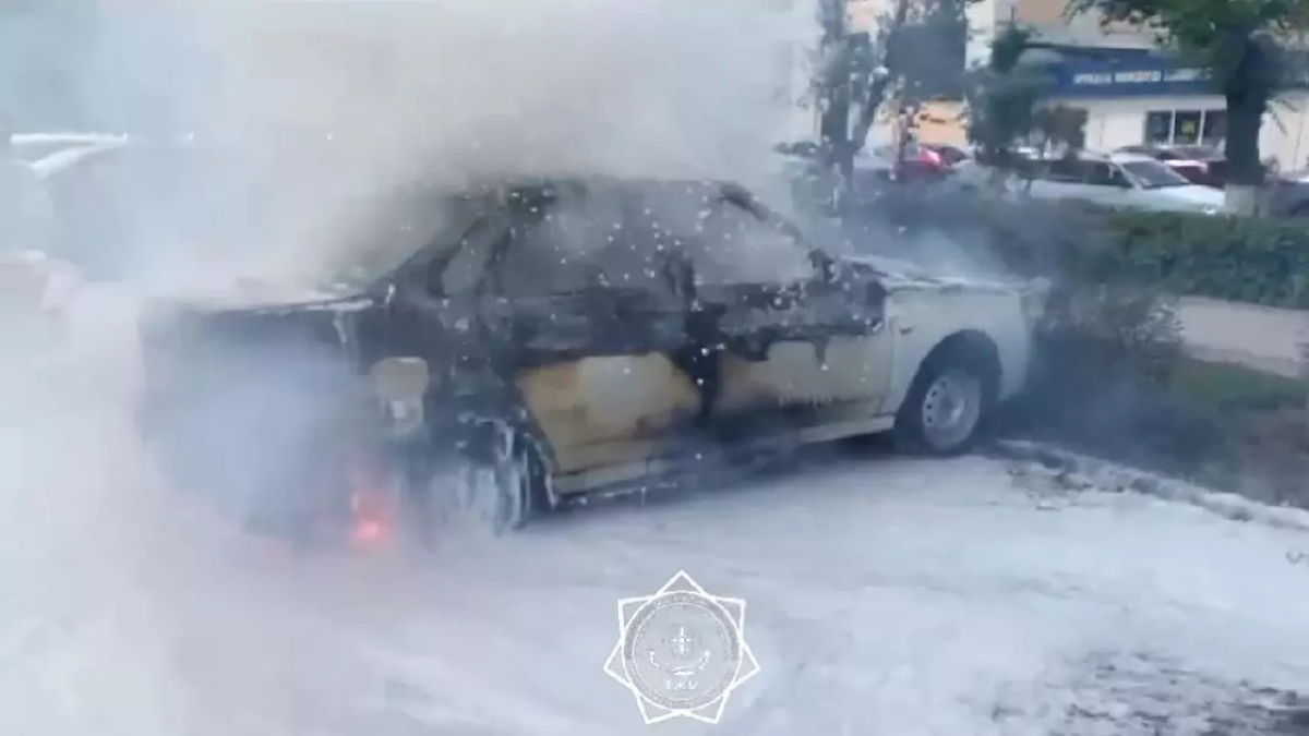 Детей из горящей машины спасли в Астане 